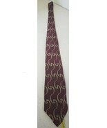 Bill Blass Black Label 100% Silk Neck Tie Maroon Ribbons - $266.56 MXN