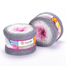 YarnArt Flowers 55% Cotton 45% Pac (Acrylic) Super Fino Cake Yarn 1 Skein / Ball - £15.82 GBP