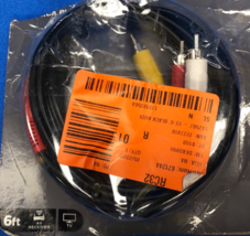 Commercial Electric 6 ft. RCA Audio/Video Cable - Red/White/Yellow - Ope... - $4.94