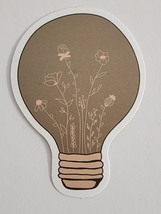 Lightbulb with Negative Coloring Flowers Cute Sticker Decal Embellishment Cool - £1.81 GBP