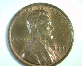 1924 Lincoln Cent Penny Choice Uncirculated / Gem Brown Ch Unc / Gem Br Original - $88.00