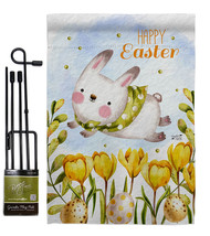 Too Cute Easter Bunny Garden Flag Set 13 X18.5 Double-Sided House Banner - £21.87 GBP