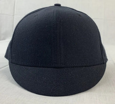 Vintage New Era Fitted Hat Umpire Short Brim Cap Navy Size 7 Made in USA... - £19.65 GBP
