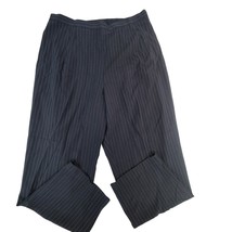 Woman&#39;s Size 18w dark blue striped straight leg dress pants - $10.00