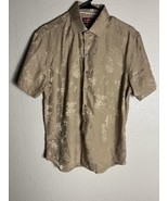 Men’s | Consequence | Gold | Floral | Short-Sleeve | Button Up | - $11.30