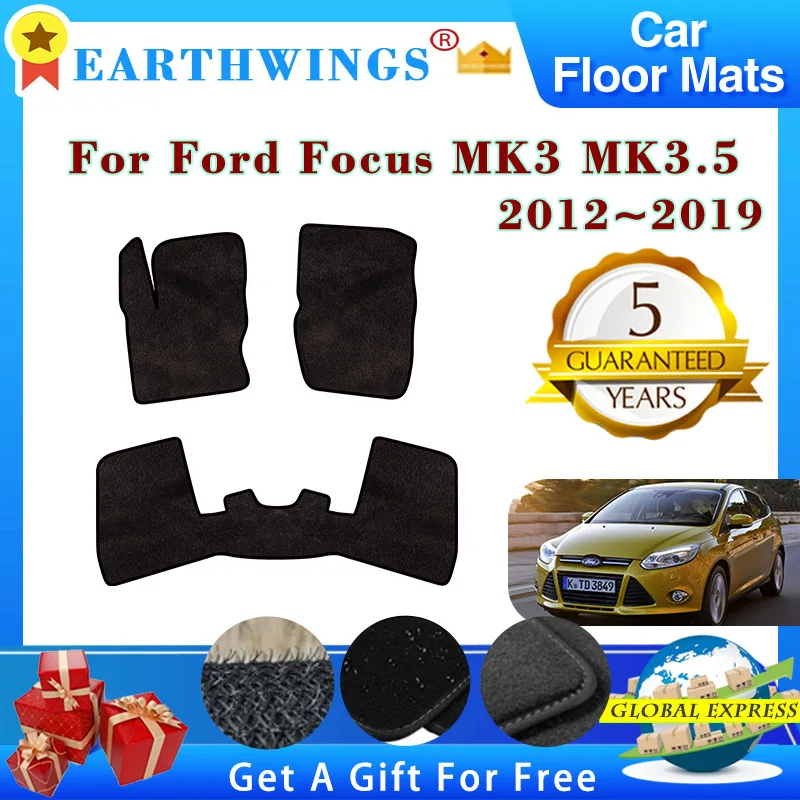 Car Floor Mats For Ford Focus MK3 MK3.5 III 2012~2019 2015 2016 2017 Rugs Panel - $50.04+