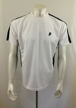 Prince Men&#39;s Polyester Short Sleeve Crew Neck White Black Athletic Shirt... - £6.95 GBP