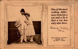 Vintage Mark Twain POSTCARD-OLIVIA L. Clemens &quot;Following The Equator&quot; Quote BK56 - £4.67 GBP