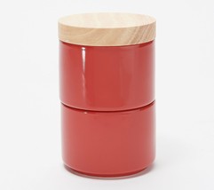 Rachael Ray Two Tier Stacking Cellar Salt/ Spice Set 2 Pc, Cherry NEW - £12.67 GBP