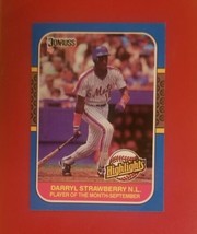 1987 Donruss Highlights Darryl Strawberry #49 New York Mets FREE SHIPPING - £1.40 GBP