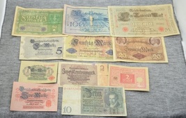 Lot of German vintage paper money lot 11 psc - $14.99