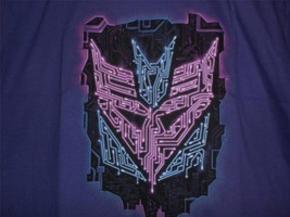 TeeFury Transformers LARGE &quot;Decept-Iconic&quot; Decepticon Tribute Shirt PURPLE - £11.19 GBP