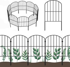 OUSHENG Decorative Garden Fence Fencing 10 Panels, 10ft (L) x 24in (H) Rustproof - £18.26 GBP