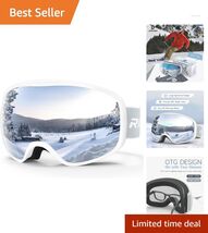 Youth &amp; Adult Ski Goggles with Anti-Fog Technology &amp; Enhanced Vision - A... - $52.42