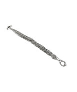 Zeckos Chrome Plated Snake Link Toggle Clasp Bracelet - £11.38 GBP