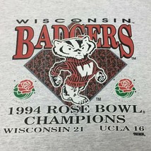 Vintage 1994 Trench Ultra Men&#39;s Wisconsin Badgers Rose Bowl T Shirt Size X Large - £31.45 GBP
