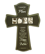 Small Wood Cross -- Jer 29:11 -- I Know the Plans (11.5" x 8" x 3/4") - $21.25