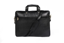 Men&#39;s Black Faux Leather Laptop Bag Briefcase with Shoulder Strap . - $78.52