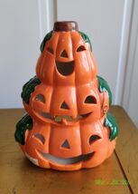 Vintage World Bazaar Happy Stack Of Jack O Laterns Candle Holder Tea Light - $39.00