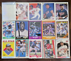 Kirby Puckett - 45 Topps Upper Deck Donruss Fleer Score Cards 80&#39;s 90&#39;s - $20.00