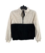 Ideology Black &amp; White Full Zip Fuzzy Sherpa Jacket XL New - £16.69 GBP