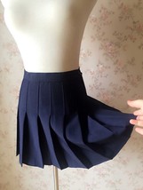 NAVY BLUE Girl School Skirt Tennis Skirt Navy High Waisted Pleated School Skirt image 3