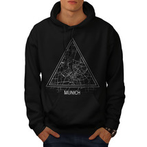 Wellcoda Munich City Map Fashion Mens Hoodie, Town Casual Hooded Sweatshirt - £25.37 GBP+