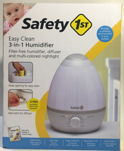 Safety 1st Easy Clean 3-in-1 Humidifier, Multi-Colored Nightlight White/Grey NEW - £32.41 GBP