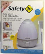 Safety 1st Easy Clean 3-in-1 Humidifier, Multi-Colored Nightlight White/Grey NEW - £33.63 GBP