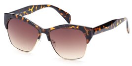 Women Half Frame Classic Square Cat Eye UV Protection Fashion Sunglasses - £16.50 GBP