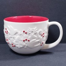 Starbucks 2008 Christmas Holiday 12 oz. Coffee Mug Cup White &amp; Red - £17.18 GBP