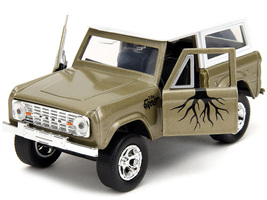 1973 Ford Bronco Gold Metallic with White Top and Groot Diecast Figure &quot;... - $24.34
