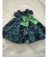 Bonnie Baby Green And Blue Plaid Dress- 18 Months - $226.45 MXN