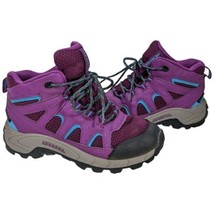 Merrell Girls Purple Hiking Boots Size 1.0 M Kids Waterproof Mk164769 1 ... - $35.00