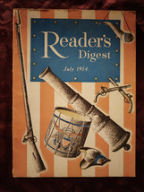 Readers Digest July 1954 Louis Fischer Paul Gallico James Michener John Gunther - £6.34 GBP
