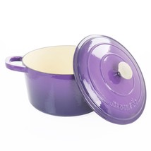 Crock-Pot Artisan 2 Piece 5 Quart Enameled Cast Iron Dutch Oven with Lid in Lave - $150.49
