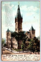 Municipal Building Scranton Pennsylvania PA 1906 UDB Postcard D15 - £2.29 GBP