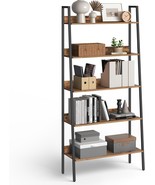 Vasagle Bookshelf, 5-Tier Bookcase, 11.8 X 31.5 X 66.9 Inches, Ladder Sh... - €72,46 EUR