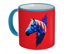Horse USA American Colors : Gift Mug United States Flag Animal Patriotic Holiday - £12.70 GBP