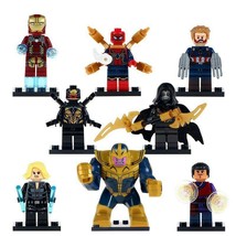 8pcs/set Marvel Infinity War - Thanos Wong Spiderman Outrider Minifigures - £14.38 GBP