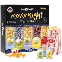 Popcorn Movie Night Supplies Popcorn Kernels Popcorn Seasoning, 16 Pack - £28.37 GBP