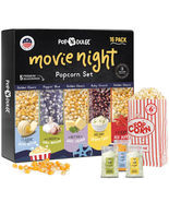 Popcorn Movie Night Supplies Popcorn Kernels Popcorn Seasoning, 16 Pack - £27.75 GBP