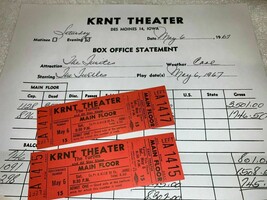 THE TURTLES BUFFALO SPRINGFIELD 2 UNUSED 1967 TICKETS WILL CALL KRNT THE... - $19.98