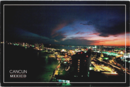 Postcard Mexico Cancun Quintana Roo Night View Tourist Card 6.5 x 4.5 Ins. - £4.61 GBP