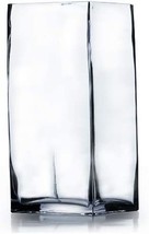 Wgv Tall Square Vase Glass Block, Length 4&quot;, Height 8&quot;, Clear Bud, 1 Piece - £30.71 GBP