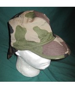 Vintage Woodland Camo Camouflage French Military Swallowtail neck flap C... - $379.80 MXN