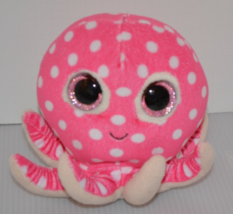 TY Beanie Boos Ollie Pink Octopus Polka dot Plush Stuffed Animal 5&quot; Glitter eyes - £6.61 GBP