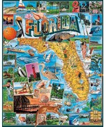 White Mountain STATE OF FLORIDA 1000 Piece Puzzle by James Mellett 24” x... - €15,49 EUR