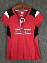 Arizona Cardinals Jersey Shirt NFL Team Apparel Womens Medium Short Sleeve Red - £12.06 GBP