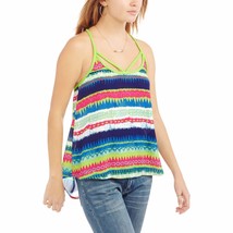No Boundaries Juniors Hi Low Cut Out Front Tank Top Neon Green Size LARGE New - £9.27 GBP